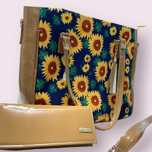 Sunflower small tote with wallet